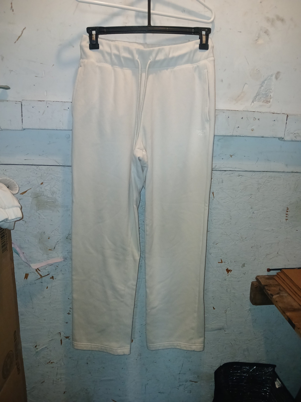 Reebok Off-White Track Pants with Drawstring